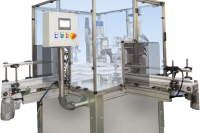 Macchina rotativa a intermittenza - Taglio fresatura e prova tenuta flaconi