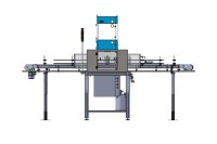 Spray-Coater per il trattamento antistatico delle bottiglie in PET